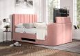 Berkley Upholstered Hugo Powder Ottoman TV Bed -Super King Size Bed Frame Only