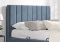Berkley Upholstered Hugo Wedgewood Ottoman TV Bed - King Size Bed Frame Only