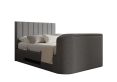 Berkley Upholstered Arran Pebble Ottoman TV Bed - King Size Bed Frame Only