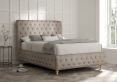 Billy Upholstered Bed Frame - Compact Double Bed Frame Only - Naples Silver