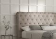 Billy Upholstered Bed Frame - Compact Double Bed Frame Only - Naples Silver