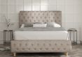 Billy Upholstered Bed Frame - Double Bed Frame Only - Naples Silver