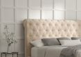 Billy Upholstered Bed Frame - Double Bed Frame Only - Savannah Almond