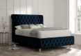 Billy Upholstered Bed Frame - Single Bed Frame Only - Velvet Navy