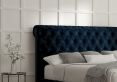 Billy Upholstered Bed Frame - King Size Bed Frame Only - Velvet Navy