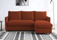 Coniston Burnt Orange Corner Sofa Bed