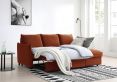 Coniston Burnt Orange Corner Sofa Bed