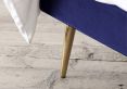 Elona Navy Blue Velvet Upholstered King Size Bed Frame Only