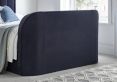 Santorini Upholstered Ottoman TV Bed Blue Velvet - Double Bed Frame Only