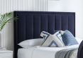 Santorini Upholstered Ottoman TV Bed Blue Velvet - Double Bed Frame Only