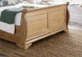 Bordeaux Wooden Sleigh Bed - Oak - Super King Size Bed Frame Only