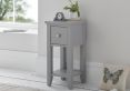 Malmo Grey 1 Drawer Lamp Stand Only
