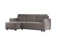 Cagliari Corner Ottoman Linear Grey Sofa Bed