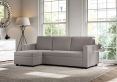 Cagliari Corner Ottoman Linear Grey Sofa Bed