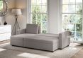 Cagliari Corner Ottoman Linear Grey Sofa Bed