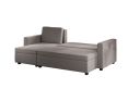 Cagliari Corner Ottoman Linear Grey Sofa Bed