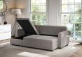 Cagliari Corner Ottoman Linear Grey Sofa Bed