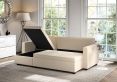 Cagliari Corner Ottoman Linear Natural Sofa Bed