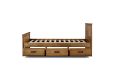 Captain Oak Finish 3 Drawer Wooden Single Storage Bed