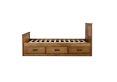 Captain Oak Finish 3 Drawer Wooden Single Storage Bed