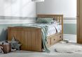 Captain Oak Finish 3 Drawer Wooden Single Storage Bed