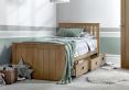 Captain Oak Finish 3 Drawer Wooden Single Storage Bed