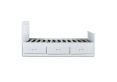 Captain White 3 Drawer Wooden Single Storage Bed
