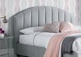 Cara Silver Grey Velvet Upholstered King Bed Frame Only