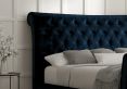 Cavendish Velvet Navy Upholstered King Size Sleigh Bed Only