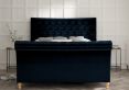 Cavendish Velvet Navy Upholstered Single Sleigh Bed Only