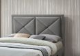 Ava Upholstered 3 Drawer Storage Bed Grey - Double Bed Frame Only