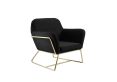 Sennen Black Velvet Upholstered Accent Armchair