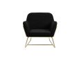 Sennen Black Velvet Upholstered Accent Armchair