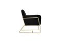 Sennen Black Velvet Upholstered Accent Armchair