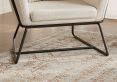 Sennen Ivory Boucle Upholstered Accent Armchair