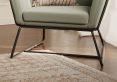 Sennen Sage Green Velvet Upholstered Accent Armchair