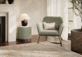 Sennen Sage Green Velvet Upholstered Accent Armchair