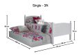 Charleston Solo White Bed With Liv & Lou Guest UnderBed Frame