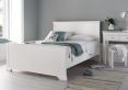 Chateaux White Wooden Bed Frame Only - King Size