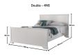 Chateaux White Wooden Bed Frame Only - Double