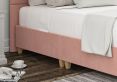 Chesterfield Arlington Candyfloss Upholstered Double Floor Standing Headboard and Shallow Base On Legs