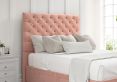 Chesterfield Arlington Candyfloss Upholstered Double Headboard and Side Lift Ottoman Base