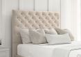 Chesterfield Carina Parchment Upholstered Compact Double Headboard and Non-Storage Base