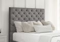 Chesterfield Heritage Steel Upholstered Compact Double Floor Standing Headboard and Shallow Base On Legs