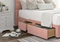 Chesterfield Arlington Candyfloss Upholstered Compact Double Headboard and Continental 2+2 Drawer Base