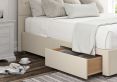 Chesterfield Teddy Cream Upholstered King Size Headboard and 2 Drawer Base