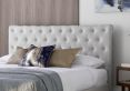 Chesterfield Off White Upholstered Ottoman Double Bed Frame Only