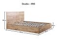 Chicago Industrial Oak Ottoman Storage Bed - Double Ottoman Only