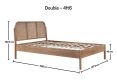 Colmar Rattan LFE Double Bed Frame Only