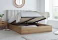 Molle Oak Finish Ottoman Including Headboard - King Size Bed Frame